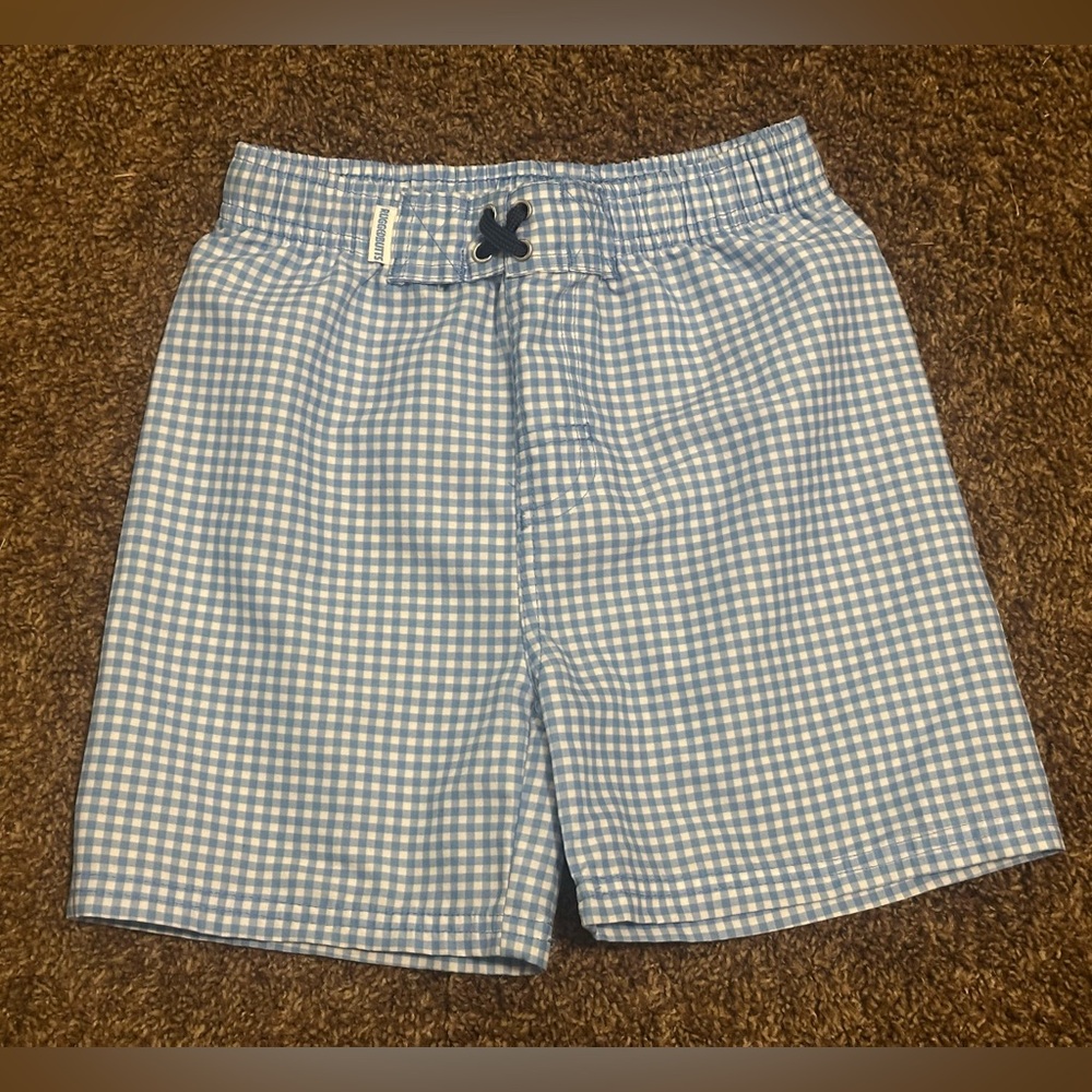 RuggedButts Gingham Swim Trunks size 5